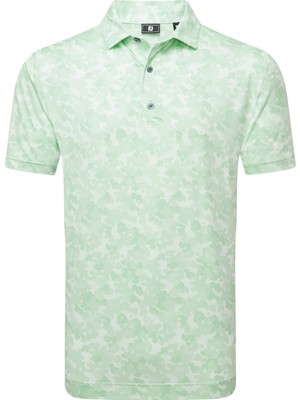 Footjoy Pop Camo Lisle Erkek Golf T-Shirt 34061 Yeşil