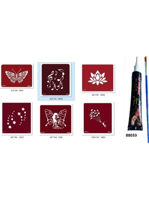 Airbrush Tattoo Kelebek Melek Hint Kınasıyla Geçici Dövme Seti