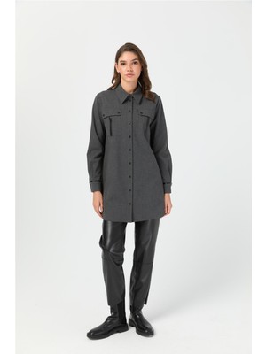 Çift Cepli Tunik  Antrasit