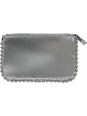 Wolını 3 Gözlü Gümüş Zincir Askılı El ve Çapraz Çanta