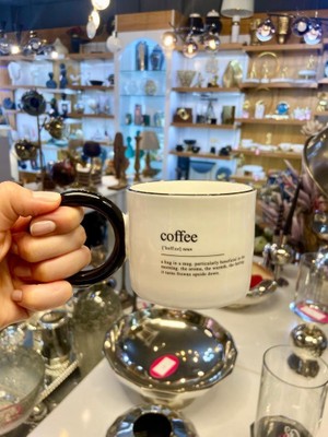 Dıctıonary Coffee Yazılı Porselen Kupa