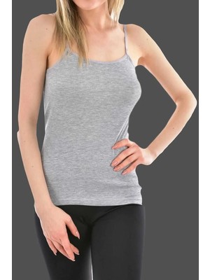 Kadın Ribana Ip Askılı Atlet %100 Pamuk 6'lı Paket - TKD0135