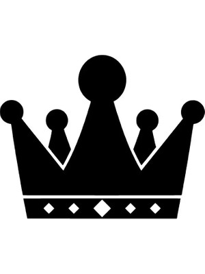 Kral Tacı Model 5 Oto Özel Yeni Sticker Siyah 30 x 24 cm