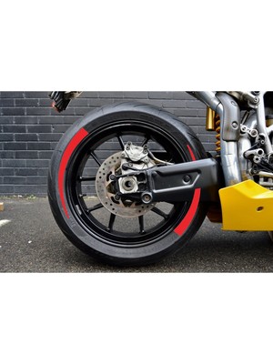 Yeni Özel  Motosiklet Lastik Yanağı Kırmızı Sağ-Sol/ön-Arka