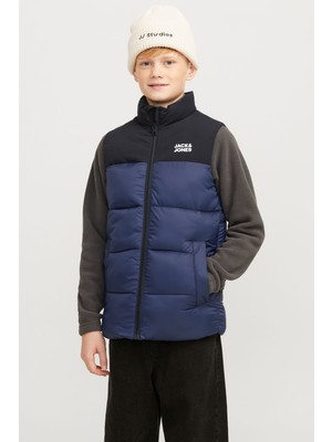 Jack & Jones Jjetoby Bodywarmer Collar Lacivert Erkek Çocuk Yelek