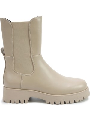 Nine West GRACIELA 5PR Bej Kadın Düz Bot Kauçuk Tabanlı Şık ve Konforlu Tasarım