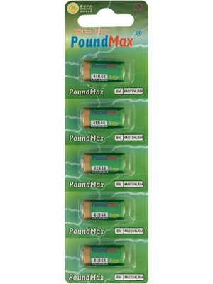 Poundmax Alkalin 5x 4LR44 (4AG13, L1325), 6V | 1x 5'li Paket