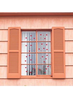 Sevgililer Günü Cam Özel Yeni Sticker Kalp Etiket/ Özel Yeni Sticker - Cam Vitrin Süsleme Etiket 42 Adet