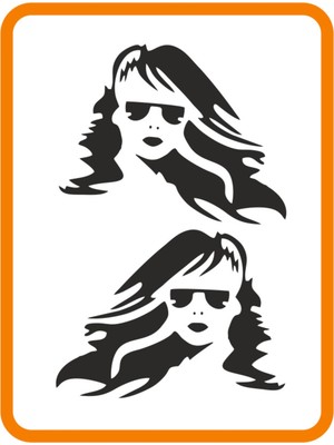 Madonna 2 Adet Sağ-Sol Takım Ticari Araç Oto Özel Yeni Sticker 40*30 cm Siyah