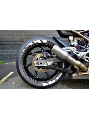 Yeni Özel  Motosiklet Lastik Yanağı Stiker Beyaz Sağ-Sol/ön-Arka