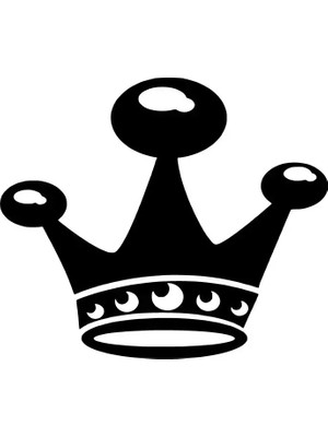 Kral Tacı Model 1 Oto Özel Yeni Sticker Siyah 25 x 22 cm