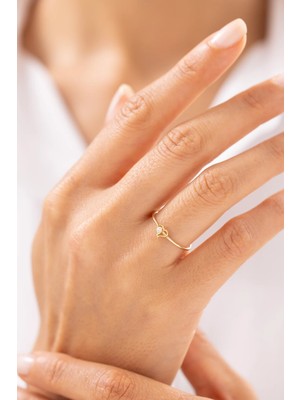 Kalp Izi 14 Ayar Altın Yüzük