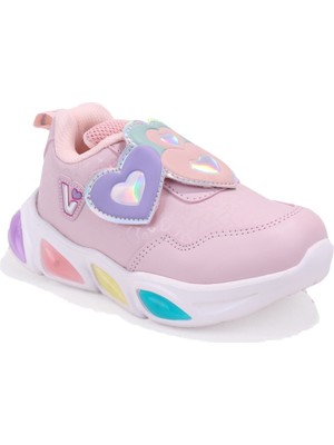 Vicco Lovely 346P25K234 Pudra Ortopedik Işıklı Kız Çocuk Spor Ayakkabı