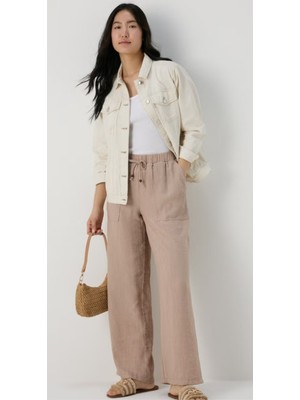 Merlot Cep Detaylı Viskon Pantolon