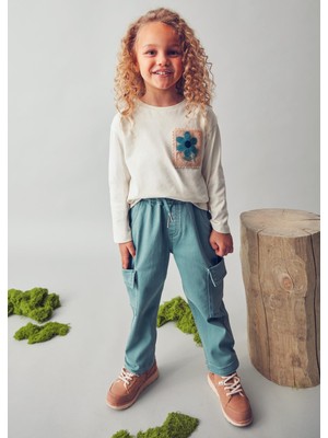 Mayoral Kız Çocuk Kargo Cepli Jogger Pantolon Yeşil