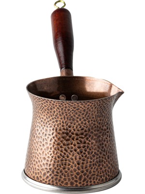 Cezpot Telveli 6 Kişilik Ahşap Saplı Döküm Cezve - Mıknatıslı Ocaklara Uyumlu