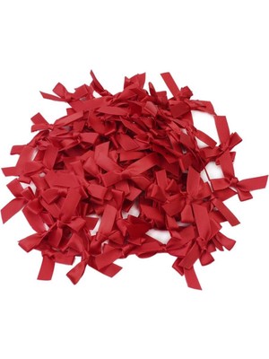 Hazır Fiyonk Sade Minik Saten Kurdele 1 cm 10 Adet