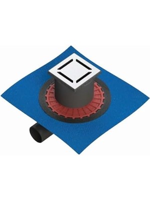 Vitra V-Flow Kare 5607267 Yalıtımlı Duş Kanalı, Yandan Çıkışlı, 10X10 Cm, Dk 100 Kapak, Parlak Krom