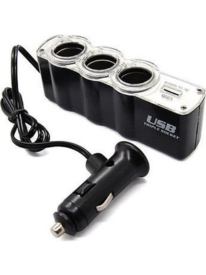 Proton Gen 2 Persona 1.6 Medıum Lıne Ov  Araca Uygun 3 Port + 1 USB Oto Araç Çakmaklık Çoğaltıcı Çoklayıcı- Oto Çakmak Çoğaltıcı Soketi USB Çakmaklık