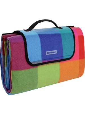 Songmics GCM61C Piknik Örtüsü, Renkli Kareli Desen, 195 x 150 cm Ab