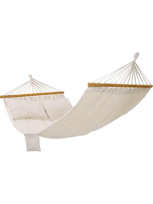 Songmics GDC22M Hamak, Dış Mekan Çok Kişilik, Çubuk Hamak, 200 x 150 Cm, Tüv Rheinland, 300 Kg, Bej