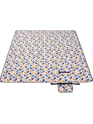 Songmics Piknik Örtüsü GCM87CU, 200 x 200 cm Büyük Plaj Örtüsü, Kamp Örtüsü, Su Geçirmez Alt Yüzey,