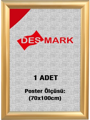 25 mm B1(70X100) Gönye Köşe Alüminyum Aç-Kapa Çerçeve – Poster Çerçevesi (Gold Renk)