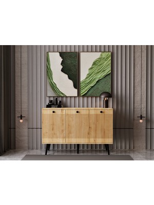 Melura Konsol 120 cm %100 Mdf Lake Ahşap Ayaklı