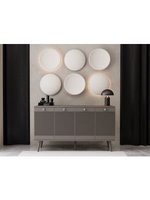 Melura Konsol 140 cm %100 Mdf Lake Ahşap Ayaklı