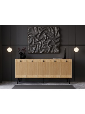 Melura Konsol 180 cm %100 Mdf Lake Ahşap Ayaklı