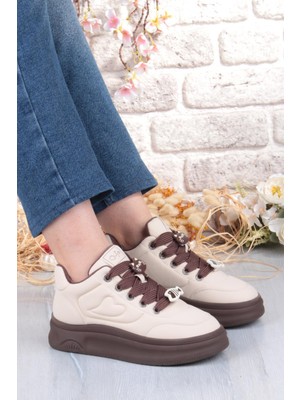 Guja Getto Emoji Süs Detaylı Rahat Hafif Kalın Taban Kadın Sneaker Ayakkabı