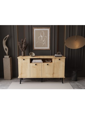 Lunaris Konsol 120 cm %100 Mdf Lake Ahşap Ayaklı