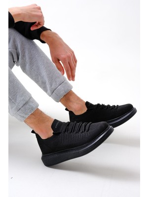 Tricot Premium Ortopedik Rahat Erkek Ayakkabı Siyah