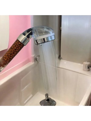 Gri Boncuklu Su Tasarruflu Kireç Önleyici Duş Başlığı