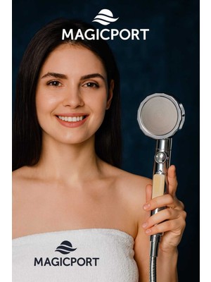 Parlak Metalik Turbo Kireç Önleyici Duş Başlığı