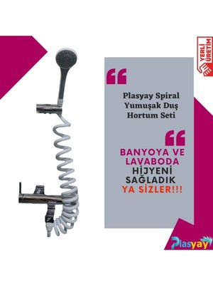Gri Spiral Duş Hortumu ve Seti 2.5 Metre, Şık ve Dayanıklı Tasarım