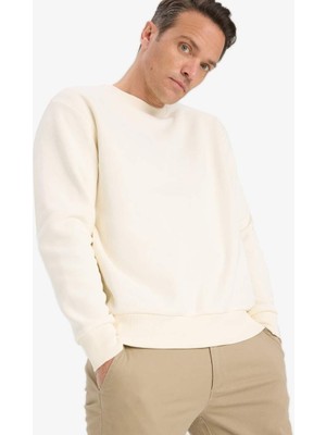 Defacto Erkek  Sweat T5139AZ/ER140 Ecru