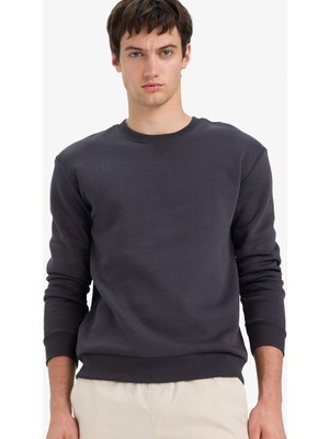 Defacto Erkek  Sweat T3777AZ/AR138 D.anthra