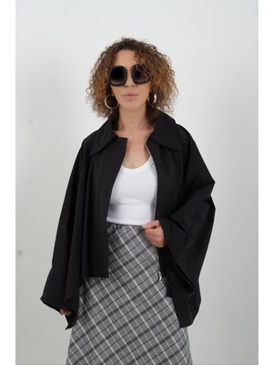 Siyah Pelerin Trench