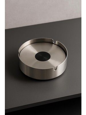 Paslanmaz Çelik Kapaklı Küllük 10 cm