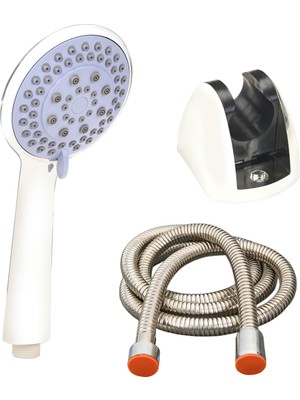 5 Fonksiyonlu Şık Gri Duş Başlığı, Konfor ve Stil Bir Arada