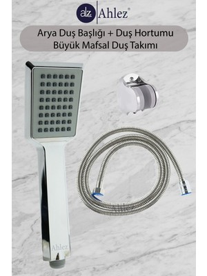 Şık Duş Başlığı, Spiral Hortum ve Büyük Mafsal Seti, Konforlu Kullanım Için Ideal