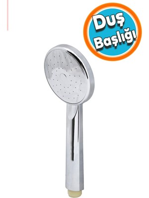 Pratik Tek Fonksiyonlu Banyo Duş Başlığı, Gümüş Renkli, Kolay Kullanım
