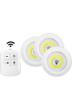 Kablosuz Uzaktan Kumandalı 3 Lü LED Lamba Seti