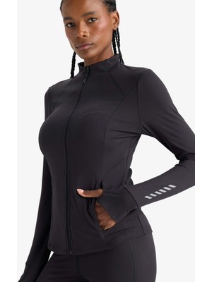 DeFacto Slim Fit Dar Kesim Dik Yaka Hırka E9676AX25AU