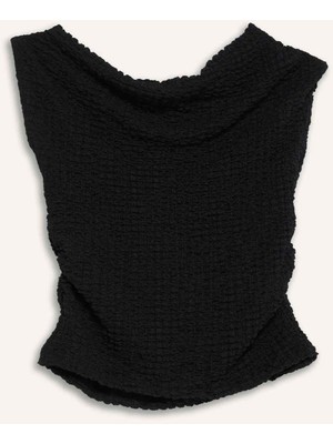 DeFacto Slim Fit Dar Kesim Tek Omuzlu Bürümcük Bluz G2703AX25AU