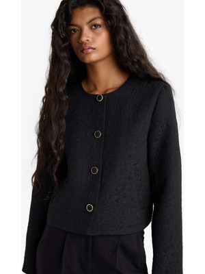 DeFacto Regular Fit Kapitoneli Düğmeli Ceket F9130AX25WN