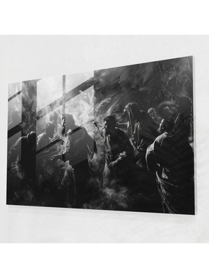 Popcas Caravaggio Tarzı Cam Tablo - Caravaggio Duvar Dekorasyonu Cam Sanatı