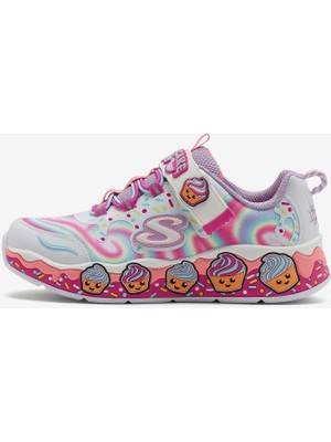 Skechers Cupcake Cutie Büyük Kız Çocuk Beyaz Spor Ayakkabı 303627L Wmlt
