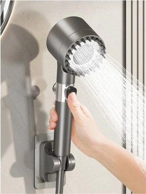 3 Fonksiyonlu Start Stop Tuşlu Filtreli Basınçlı Masaj Etkili Duş Başlığı Beyaz